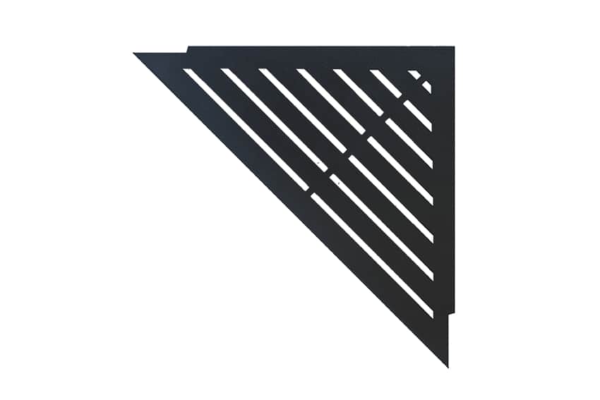 Duschablage mit Haken - Classic (brilliant schwarz)