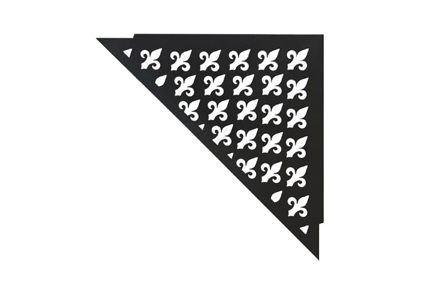 Duschablage mit Haken - Vintage (brilliant schwarz)