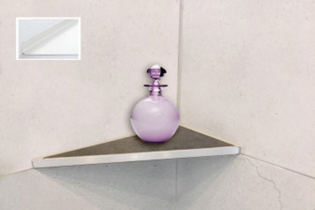 Befliesbare Duschablage - Winkel-R - Weiß