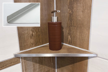 Befliesbare Duschablage - Winkel - Typ 280 - Edelstahl