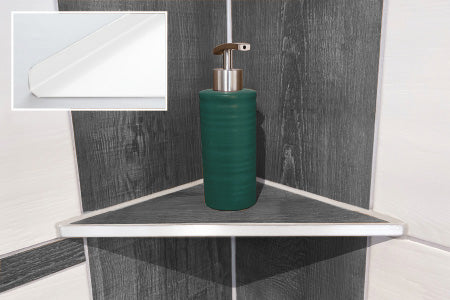 Befliesbare Duschablage - Winkel - Typ 250 - Weiß